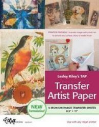 Lesley Riley's TAP Transfer Artist Paper 5-Sheet Pack: 5 Iron-on Image Transfer Sheets 8.5 x 11