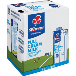 CLOVER Long Life Milk Full Cream 6 X 1LITRE