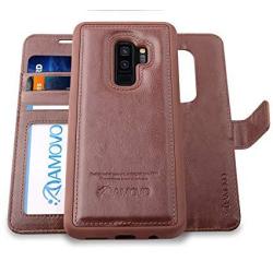 Amovo Galaxy S9 Plus Case 2 In 1 Samsung Galaxy S9 Plus Wallet Case Detachable Wallet Folio Premium Vegan Leather Samsung S9 Plus Flip