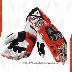 Nicky Hayden Dainese Steel Protection Motorbike Racing Genuine Leather Gloves All Sizes Available