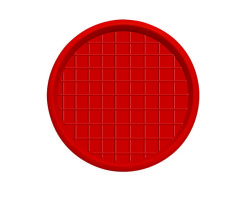 Poultry Round Feed Tray - Red