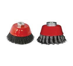 Wire Cup Brush 75MM X M14 Crimped & Knotted Set 2PCE FOR115 Angle Gri