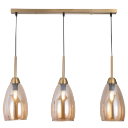Bright Star Lighting Illuminate Your Space With This 3 Light Pendant In Gold