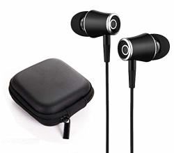 Accessonico Earphone Carring Case Extra Bass Headphones Microphone In-ear Stereo Sound Music Noise Cancelling Wired Control Compatible Samsung Galaxy S9 S8 Earbuds