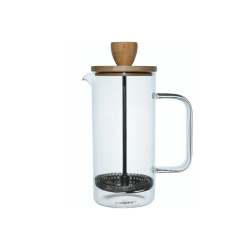 Glass Coffee Plunger With Bamboo Lid - 350ML