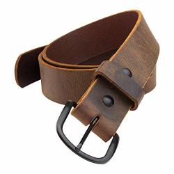 Bootlegger Leather Belt Made In Usa Black Buckle - 40