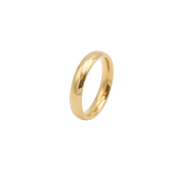 18CT Gold Round Finish Ring - 58 Gold