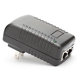 Icreatin Wall Poe Injector 15V Power Supply Adapter For Security Ip Camera And Other 15V Poe Device.