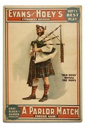 Lantern Press A Parlor Match Old Hoss Scottish Bagpiper - Vintage Advertisement 12X18 Aluminum Wall Sign Wall Decor Ready To Hang