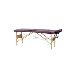 Premium Portable Massage Table Bed 2 Section Wooden - Maroon