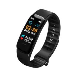 Color Screen Waterproof Fitness Smart Watch - Black