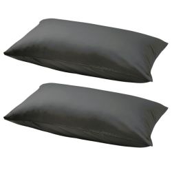 - Pillow Cases Twin Pack - Microfibre - Continental - Grey