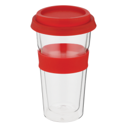 Thermal Glass Tumbler 400ML-RED