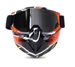 Full Face Motorcycle Gelsoft Paintball Airsoft Mask Game MAS214 Oranged