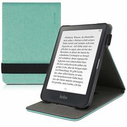 Kwmobile Cover For Kobo Clara HD - Pu Leather E-reader Case With Built-in Hand Strap And Stand - Mint