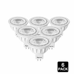 MR16 LED Light Bulbs With GU5.3 Base By Signreen 50W Equivalent Halogen Bulbs 12V 5W LED Spotlight Light 40 Degree Non-dimmable 6 Packs Cold White 6000K