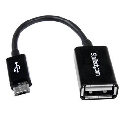 Startech.com 5IN Micro USB To USB Otg Host Adapter - Micro USB Male To USB A Female On-the-go Host Cable Adapter