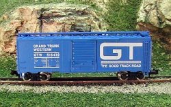 N Scale Atlas 40 Foot Box Car "grand Trunk Western" Freight Train Car - 3408