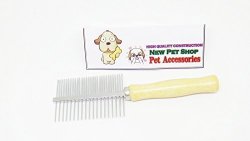 New Pet Shop Wood Handle Combs Professional 2 In 1 Double Side Pet Grooming Deshedding Combs For Long And Short Hair Pets