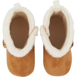 Made 4 Baby Girls Tan Suede Boot With Bow 12-18M