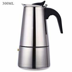 Uheng Coffee Stovetop Espresso Maker Stainless Steel Induction Moka Stove Pot Percolator Carafe Coffee Maker For 6 Cups 300 Ml