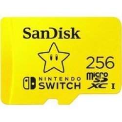 SanDisk Nintendo Switch 256GB Micro Sdxc Card Yellow