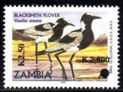 Zambia - 2013 Plover K2.50 Overprint Mnh