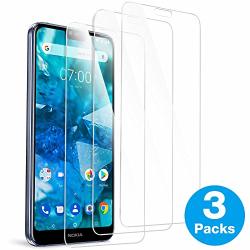 3 Pack Megivez Compatible Nokia 7.1 Screen Protector Tempered Glass Bubble Free Case Friendly Anti Scratch Film For Nokia 7.1 Phone Lifetime Replacement Warranty Not Full Coverage