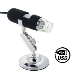 1.3 Mega Pixels 500X USB 2.0 Digital Microscope With 8 LED Black