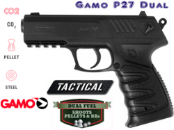 Gamo Co2 P-27 Dual Air Pistol 4.5mm Pellet Or Bb Semi Auto