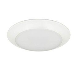 Jullison 8 Inch LED Low Profile Recessed And Surface Mount Disk Light Round 120VAC 18W 1500LUMENS 5000K Daylight White CRI80 Dob Dimmable Energy Star