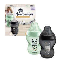 Tommee Tippee Closer To Nature Bottle 260ML 2 Pack 0M+ Boy