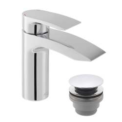 Rowe Basin Mixer + Push Basin Waste - 10 Year Guarantee