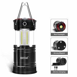 Odistar Rechargeable LED Camping Lantern 4 Modes Portable Magnetic Flashlight Lantern High Lumen Waterproof Cob Tent Light For Emergency Camping Outdoor Hurricane Power Outage