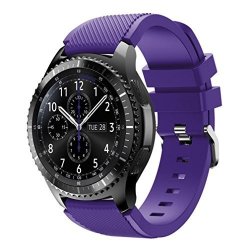 For Samsung Gear S3 Frontier Bands Freshzone Fashion Sports Silicone Bracelet Strap Band For Samsung Gear S3 Frontier Purple