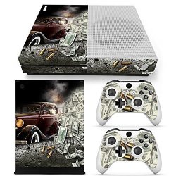 Zoomhit Xbox One S Console Skin Decal Sticker American Gangster + 2 Controller Skins Set S Only