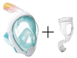Tribord Subea 2018 Easybreath Full Face Snorkeling Mask With Gopro Camera Mount Fixation And Microfiber Cloth 6.6" X 5 7
