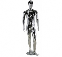 High Gloss Mannequin Male Silver
