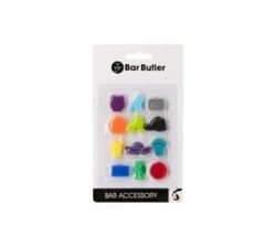 Bar Butler Wine Glass Silicone Coloured Markers 12PCS Set