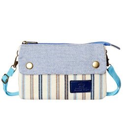 Cell Phone Purse Wallet Colorful Canvas Women Small Crossbody Purse Bags For Teen Girls BLUE3