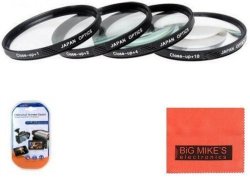 58MM Close-up Filter Set +1 +2 +4 And +10 Diopters Magnificatoin Kit - Metal Rim For Nikon Df D90 D3000 D3100 D3200 D3300 D5000
