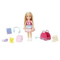 Chelsea Doll And Accessories Small Doll Travel Set With Puppy