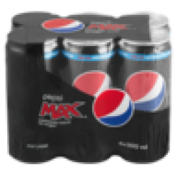 Max No Sugar Soft Drink Cans 6 X 300ML