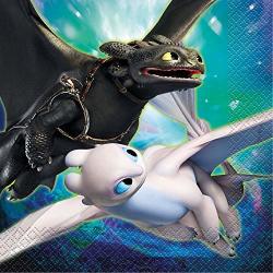 BirthdayExpress How To Train Your Dragon 3 Party Supplies 32 Pack Lunch Napkins