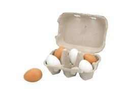 Wooden Eggs In An Egg Carton Play Food