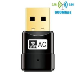 Wifi Adapter 600MBPS Dual Band 2.4G 5G Wireless Dongle Network Card For For Laptop Destop Win XP 7 8 10 Mac Os X 10.4-10.12.2
