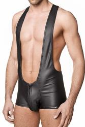 Mens Vinyl pu Leather Clubwear Cosplay Lingerie W-W850562 - 3XL As Shown Synthetic Leather