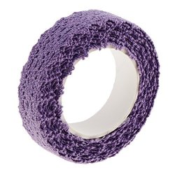 Prettyia 2 Yards Knit Crochet Fabric Lace Tape Washi Masking Tape Sticker Roll Self Adhesive Stick On Cotton Ribbon Trim Tape - 15MM Width