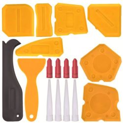 17 Piece Grout Scraper Caulking Tool Kit For Bathroom Kitchen Sealing