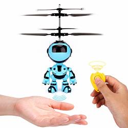 Esofficce Rc Helicopter Flying Robot Remote Control Helicopter Toy Rechargeable Induction Drone Indoor Outdoor Games For Boys And Girls 10 Age+